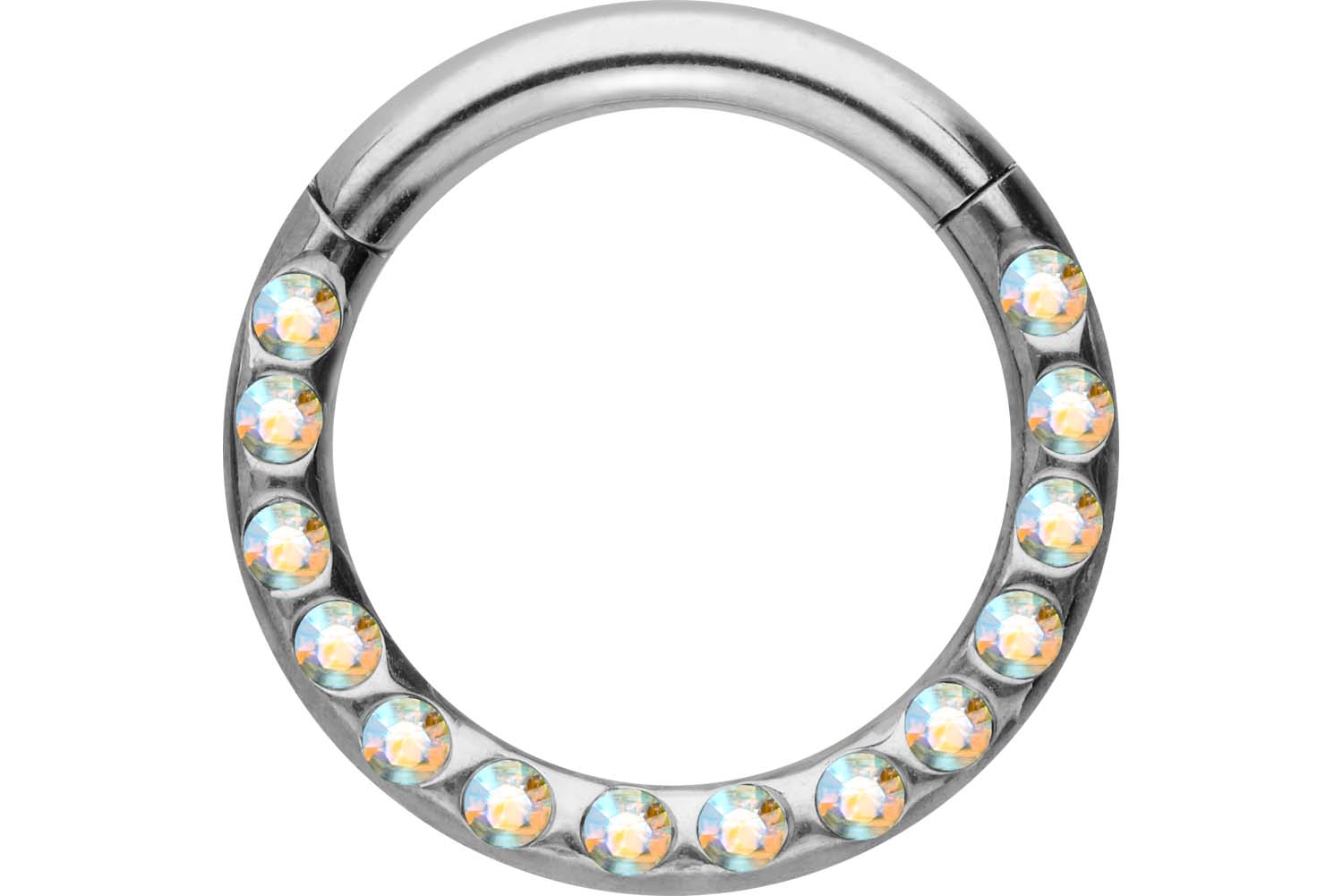 Chirurgenstahl Segmentring Clicker Piercing KRISTALLE + EPOXY ++SALE++